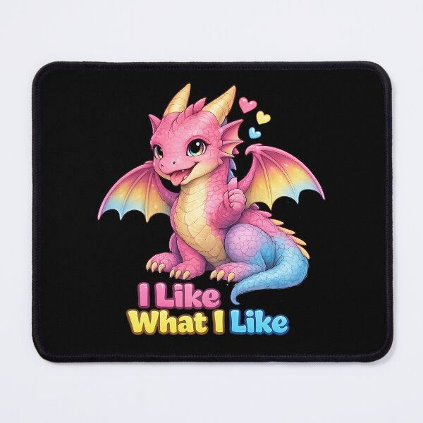 Item preview, I Like What I Like - Cute Pride Dragon LGBTQ+ Self Acceptance Design designed and sold by Hatchling Hollow.