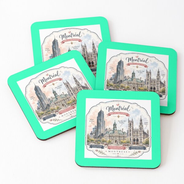 Item preview, Montreal Icons Stunning 3D Skyline Label   designed and sold by PaintMeWorld.
