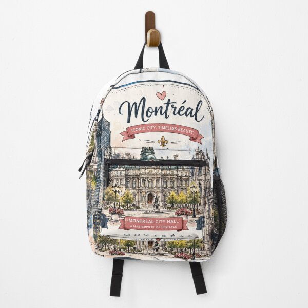 Item preview, Montreal Icons Stunning 3D Skyline Label designed and sold by PaintMeWorld.