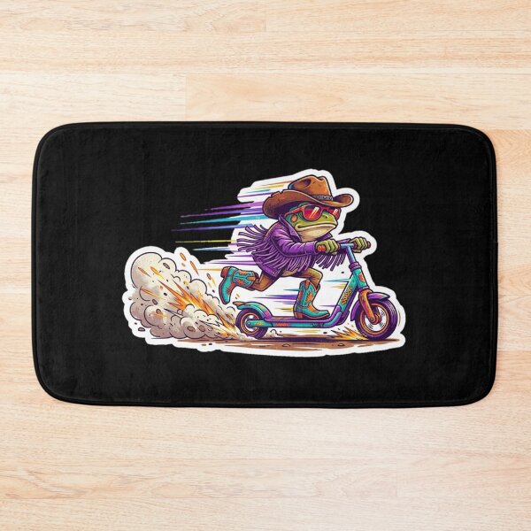 Item preview, Vibrant 90s Cowboy Frog Riding Scooter Funny Country Toad Design. designed and sold by  TrendForge.
