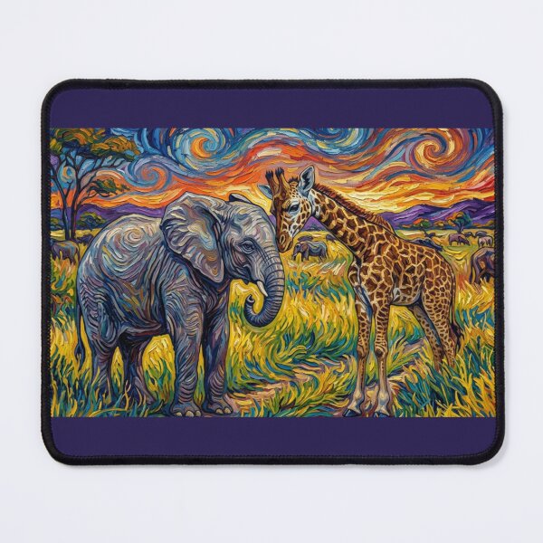 Item preview, Starry Night African safari Wildlife Art designed and sold by Violet-Forge.
