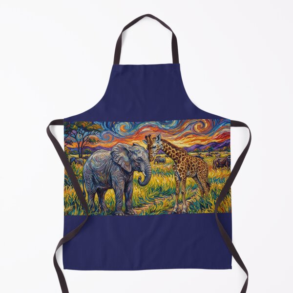Item preview, Starry Night African safari Wildlife Art designed and sold by Violet-Forge.
