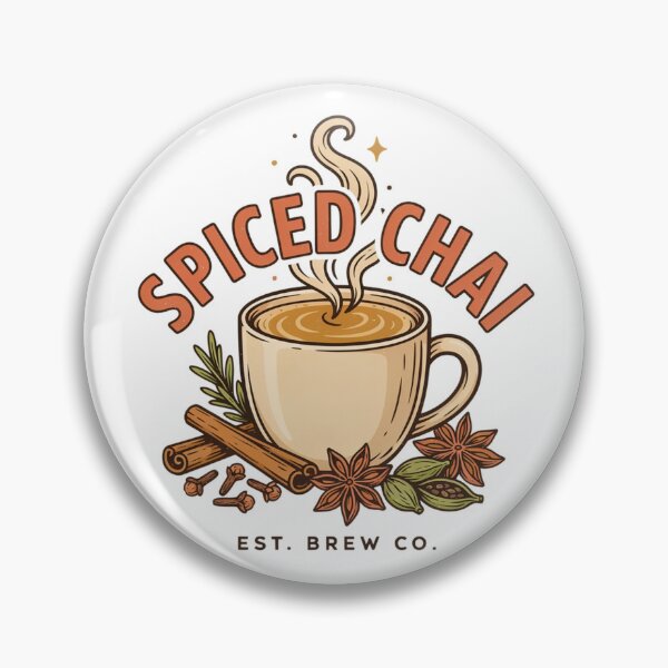 Item preview, Spiced Chai Brew Co. – Cozy Chai Latte Tea Lover Vintage Spice Design designed and sold by ArcticFoxStudio.