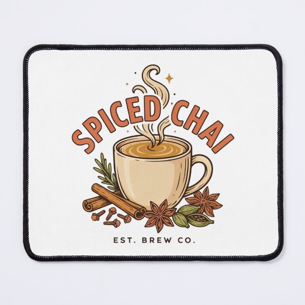 Item preview, Spiced Chai Brew Co. – Cozy Chai Latte Tea Lover Vintage Spice Design designed and sold by ArcticFoxStudio.