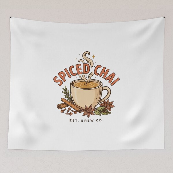 Item preview, Spiced Chai Brew Co. – Cozy Chai Latte Tea Lover Vintage Spice Design designed and sold by ArcticFoxStudio.