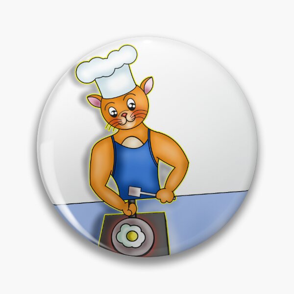 Item preview, Funny Buff Kawaii Orange Cat Chef Cooking designed and sold by BalRaju-Doodles.