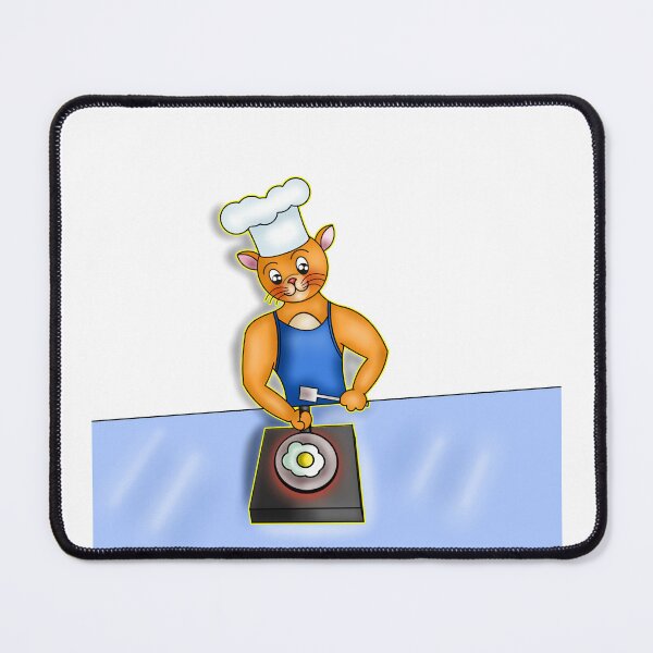 Item preview, Funny Buff Kawaii Orange Cat Chef Cooking designed and sold by BalRaju-Doodles.