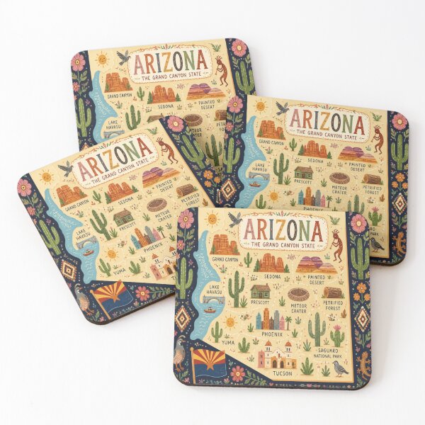 Item preview, Arizona: Whimsical Southwest Wanderlust Art designed and sold by Soul Garden Studio.