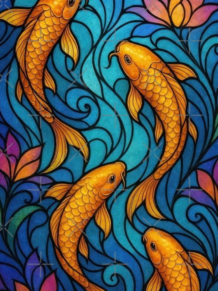 Thumbnail 4 of 4, iPhone Case, Fish Pattern designed and sold by fineetwork.