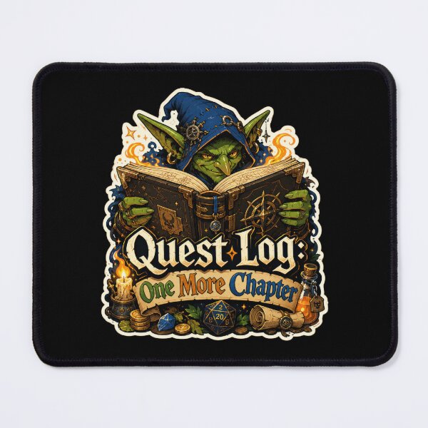 Item preview, Quest Log One More Chapter Fantasy Goblin Sticker  designed and sold by Sketchlegacy.