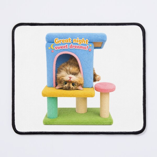 Item preview, Dreamy Tumbles Goodnight Cat Tree designed and sold by BlissBlvdShop.