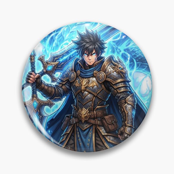 Item preview, Anime Warrior Dragon Spirit – Blue Mystic Aura Fantasy Samurai 8K PNG Epic Streetwear Art designed and sold by krishna-artdesigns.