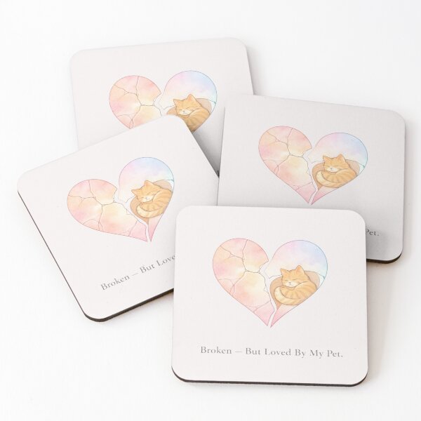 Item preview, Broken But Loved By My Pet Emotional Design designed and sold by Safe Haven Pets.