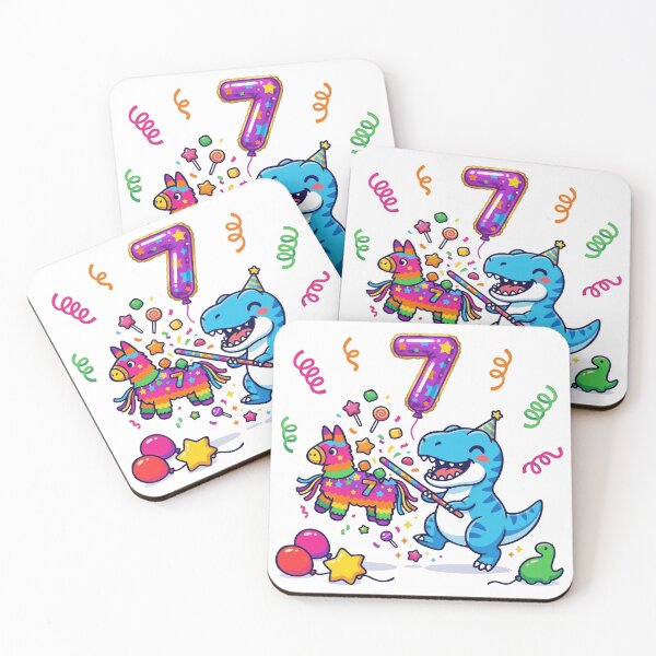 Item preview, 7th T-rex dino birthday designed and sold by Tronstell.