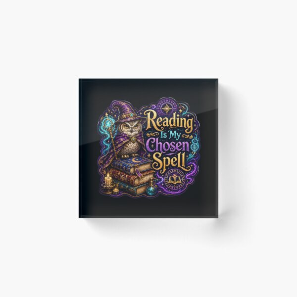 Item preview, Reading Is My Chosen Spell Wizard Owl Sticker  designed and sold by Sketchlegacy.