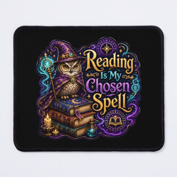 Item preview, Reading Is My Chosen Spell Wizard Owl Sticker designed and sold by Sketchlegacy.