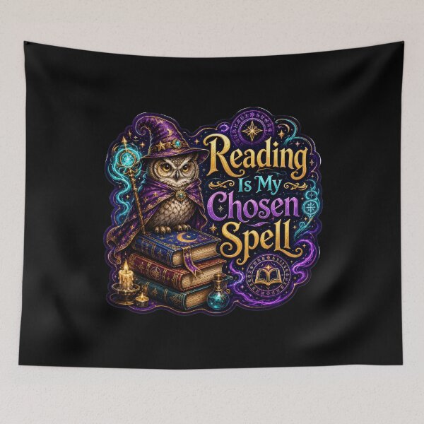 Item preview, Reading Is My Chosen Spell Wizard Owl Sticker  designed and sold by Sketchlegacy.