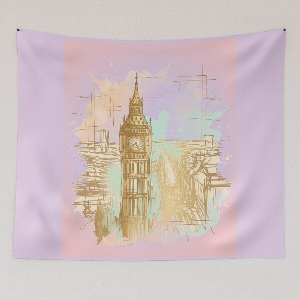 Item preview, Pink Golden Clock designed and sold by Tanya Zevallos.