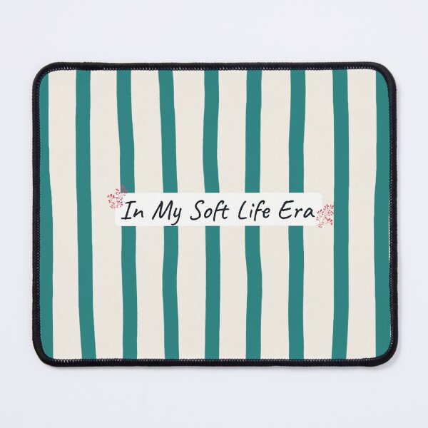 Item preview, In My Soft Life Era Teal and Cream Stripes designed and sold by StoriesInGrain.