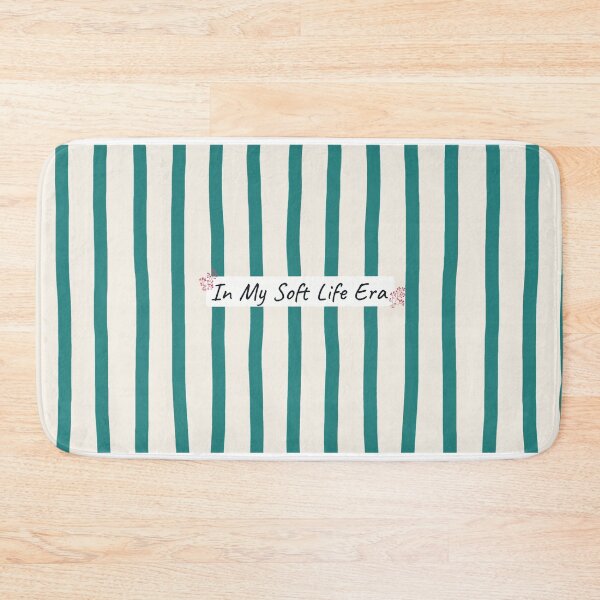 Item preview, In My Soft Life Era Teal and Cream Stripes designed and sold by StoriesInGrain.