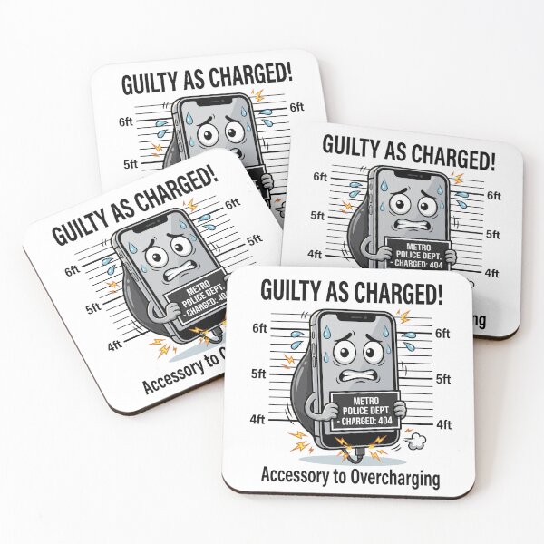 Item preview, Guilty As Charged – Funny Overcharged Phone Pun designed and sold by JPees.