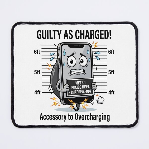 Item preview, Guilty As Charged – Funny Overcharged Phone Pun designed and sold by JPees.