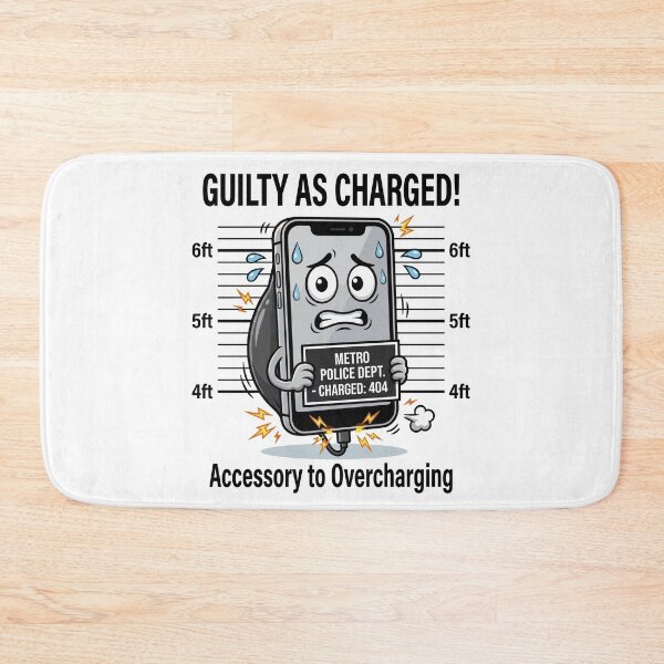 Item preview, Guilty As Charged – Funny Overcharged Phone Pun designed and sold by JPees.