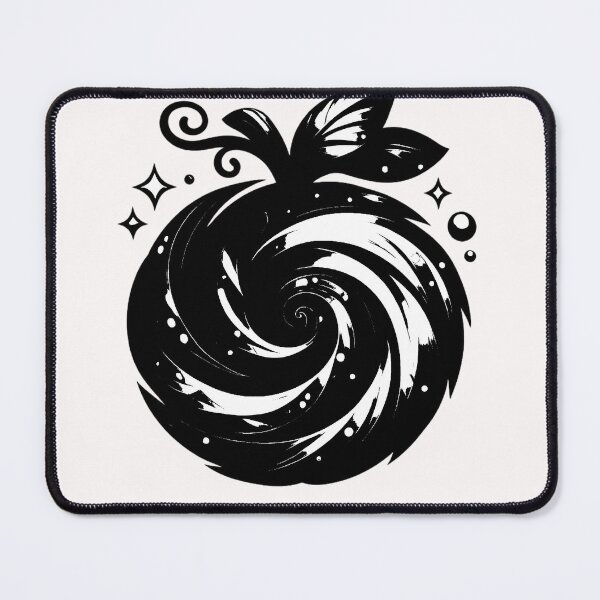 Item preview, Stylized black and white fruit with a swirl designed and sold by Moonshroomarts.