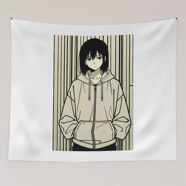 Item preview, Portrait - Character beige hoodie elegant hands pockets designed and sold by AnimeShin.