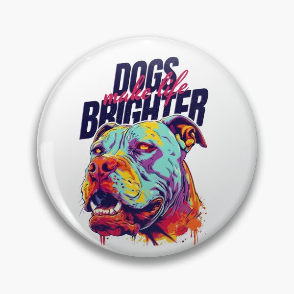 Item preview, Dogs Make Life Brighter Colorful Pop Art Pitbull Streetwear Graphic Tee Design designed and sold by PixeoCreatives.