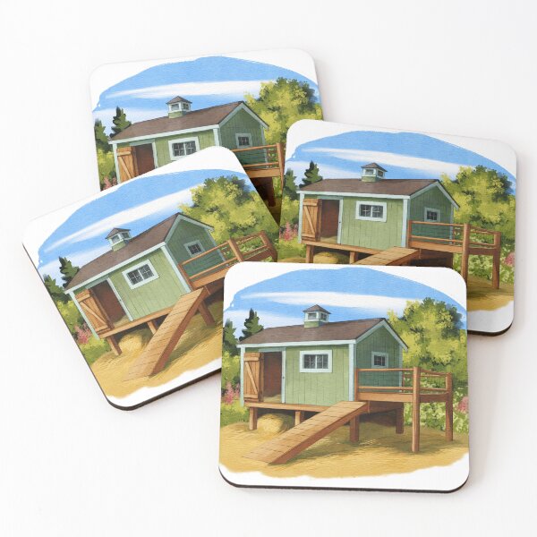 Item preview, Watercolor Chicken Coop Illustration - Backyard Poultry House Clipart designed and sold by Ms. Iryna.
