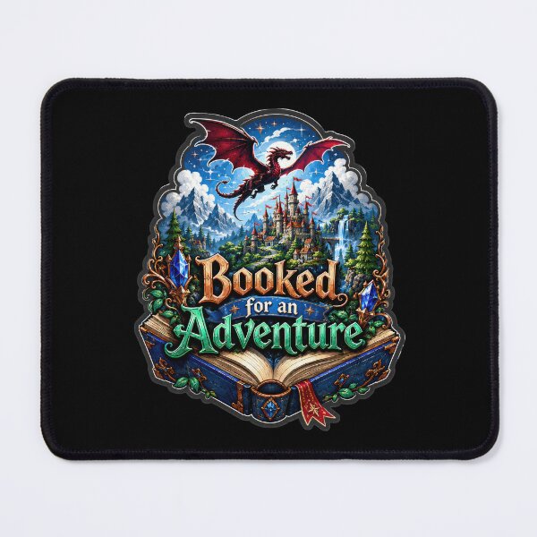 Item preview, Booked for an Adventure Fantasy Book Sticker  designed and sold by Sketchlegacy.