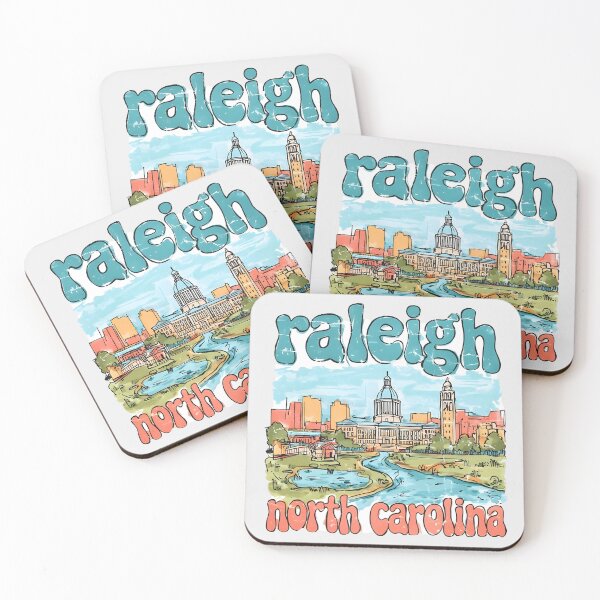 Item preview, Raleigh North Carolina Cute Pastel Skyline designed and sold by HowToCanadian.