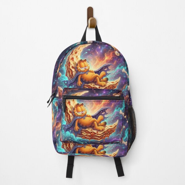 Item preview, Moon Retro Neon Cyberpunk Cosmic Cat Lasagna Designs designed and sold by ART ATTACK ZONE.