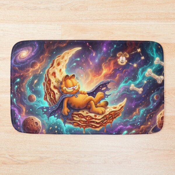 Item preview, Moon Retro Neon Cyberpunk Cosmic Cat Lasagna Designs designed and sold by ART ATTACK ZONE.