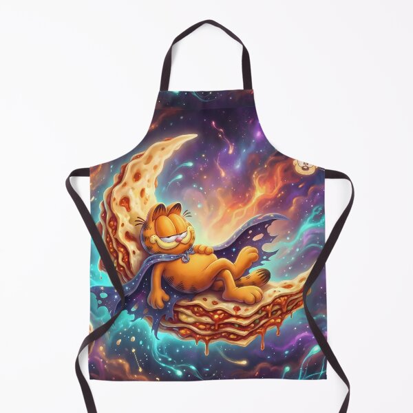 Item preview, Moon Retro Neon Cyberpunk Cosmic Cat Lasagna Designs designed and sold by ART ATTACK ZONE.