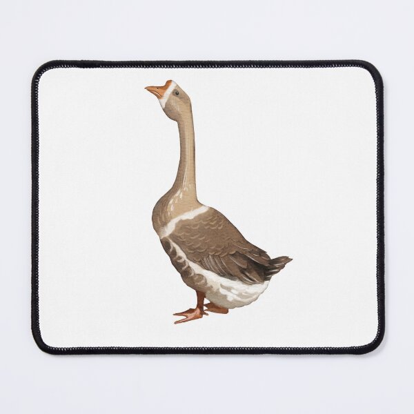 Item preview, Sculpture of a goose standing on a plain background showing details of the bird's features designed and sold by Ms. Iryna.