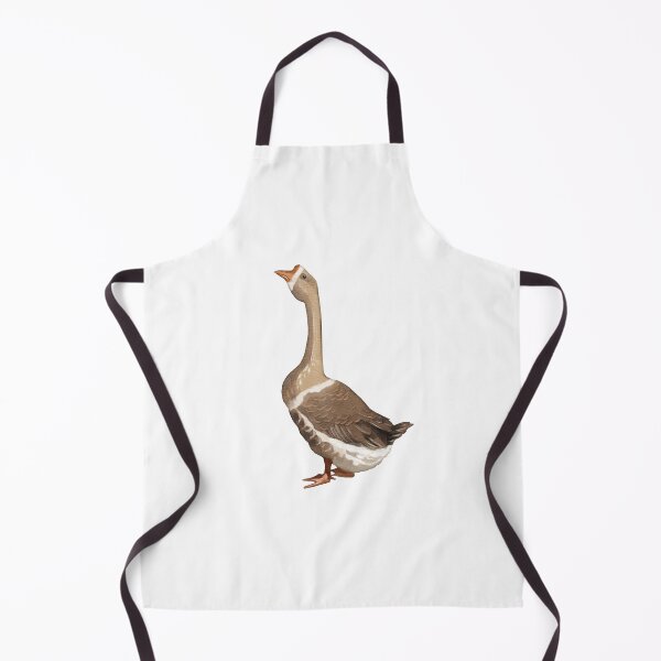 Item preview, Sculpture of a goose standing on a plain background showing details of the bird's features designed and sold by Ms. Iryna.