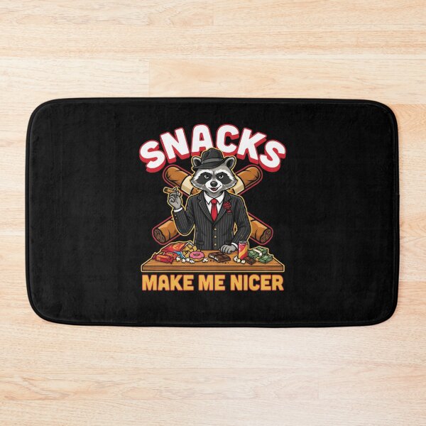 Item preview, Snacks Make Me Nicer Funny Raccoon Meme for Snack Lovers designed and sold by Redgiant87x.