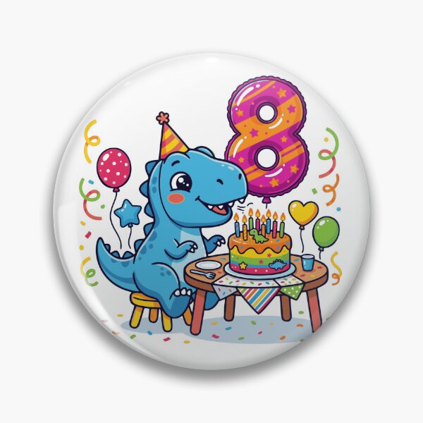 Item preview, 8th T-rex dino birthday designed and sold by Tronstell.