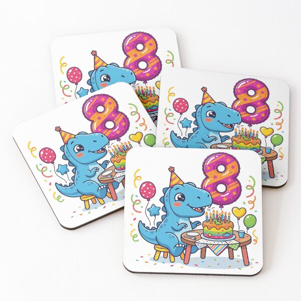 Item preview, 8th T-rex dino birthday designed and sold by Tronstell.