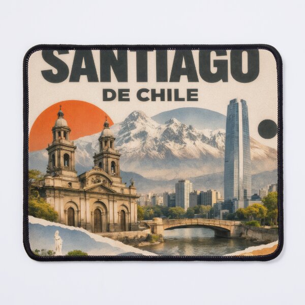 Item preview, Wall Art - Postcard - Santiago de Chile: Culture and Skyline Collage designed and sold by ForeverPrintsOK.
