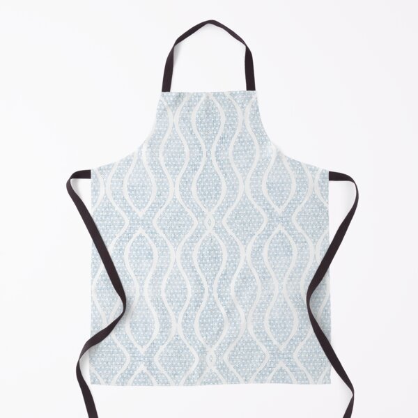 Item preview, Rustic Vintage Baby Blue and White Wavy Geometric Stripes Polka Dots designed and sold by LoveAlways-AEP.