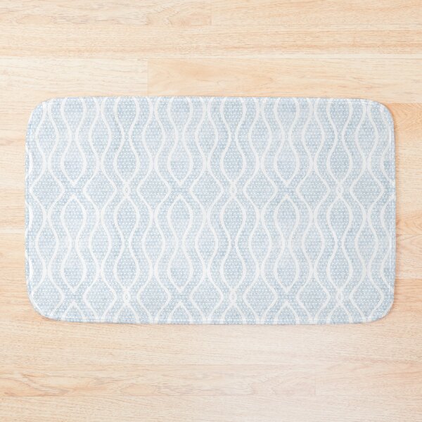 Item preview, Rustic Vintage Baby Blue and White Wavy Geometric Stripes Polka Dots designed and sold by LoveAlways-AEP.
