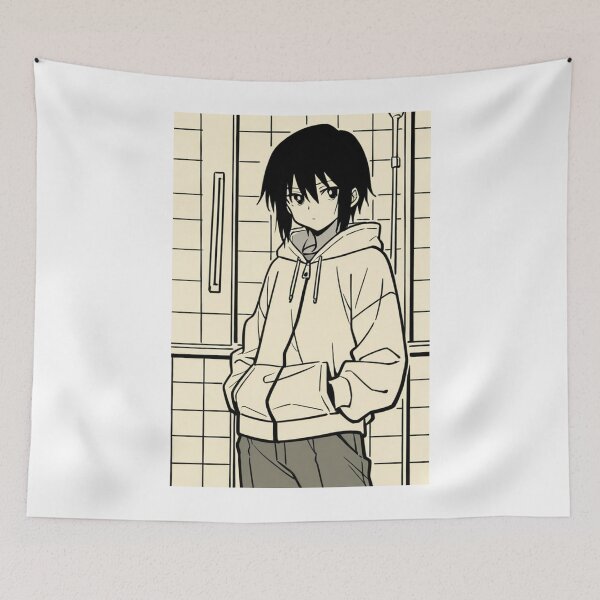 Item preview, Portrait - Character cream hoodie hands pockets designed and sold by AnimeShin.