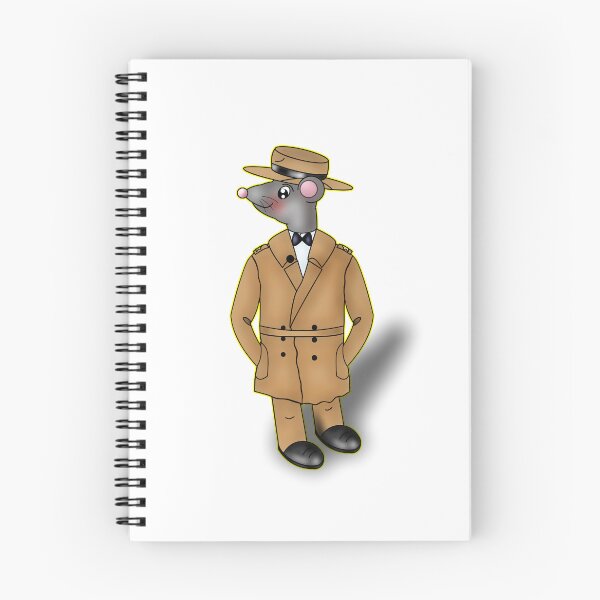 Item preview, Cute Kawaii Detective Rat In Trench Coat designed and sold by BalRaju-Doodles.