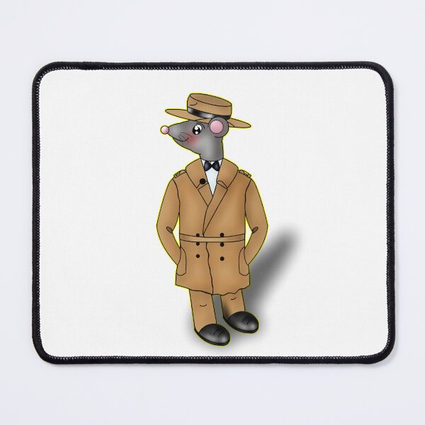 Item preview, Cute Kawaii Detective Rat In Trench Coat designed and sold by BalRaju-Doodles.