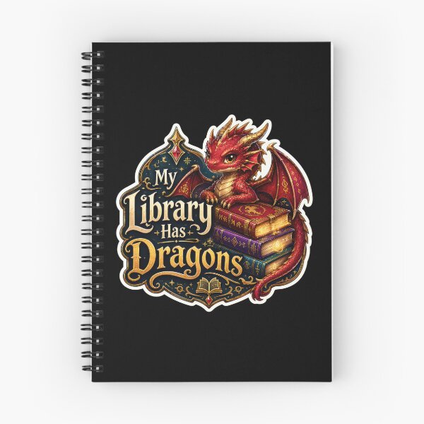 Item preview, My Library Has Dragons Fantasy Book Sticker  designed and sold by Sketchlegacy.