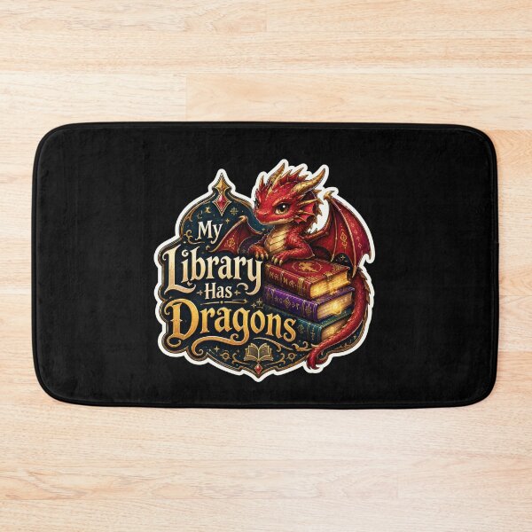Item preview, My Library Has Dragons Fantasy Book Sticker  designed and sold by Sketchlegacy.
