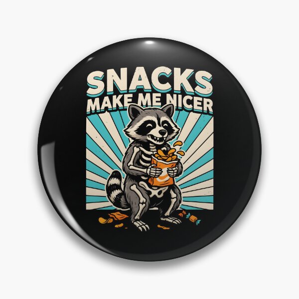 Item preview, Snacks Make Me Nicer Cute Raccoon Meme for Snack Lovers designed and sold by Redgiant87x.